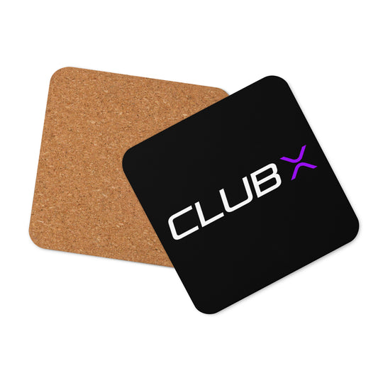 Club X Cork-back coaster